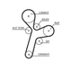 Комплект ГРМ Chevrolet Laceti/Nubira 2.0D 07- (22x151z) - GATES (K015634XS) - изображение 2