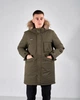 Чоловіча зимова куртка хакі кольору, розмір 2XL, арт.9055 - зображення 6