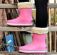 Женские теплые зимние резиновые полусапожки CROCS 38р (24 см) Розовые - изображение 3