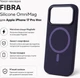 Чехол для смартфона Apple iPhone 17 Pro Max BeCover FIBRA Silicone OmniMag Dark Purple (BC_716345) - изображение 2