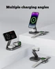 Складная беспроводная зарядная станция 3 в 1 MagSafe (15W) для iPhone, Apple Watch и AirPods (+ адаптер в комплекте, черный) - изображение 3