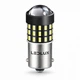 Світлодіодна автолампа LEDLUX P21W BA15s 54 SMD 3014 з лінзою та драйвером 560 Лм 9–30 В - изображение 1