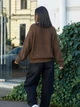 Жіночий светр в'язаний оверсайз Raglan Sweater коричневий One Size - зображення 8
