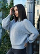 Жіночий светр в'язаний оверсайз Raglan Sweater сірий One Size - зображення 6