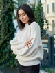 Жіночий светр в'язаний оверсайз Raglan Sweater бежевий One Size - зображення 8