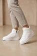 Кроссовки высокие женские Fashion белые из Натуральной кожи 348339_37 (23.5 см) - изображение 1