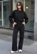 Женский свитшот стаф чёрный на флисе спортивный утеплённый Staff make black fleece M (406866) - изображение 5