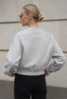 Жіночий світшот стаф сірий меланж із флісу спортивна кофта Staff make gray melange fleece S (406870) - зображення 2