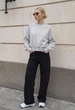 Жіночий світшот стаф сірий меланж із флісу спортивна кофта Staff make gray melange fleece S (406870) - зображення 4