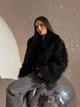 Шубка из ламы на пуговицах 42-48 черный - изображение 3