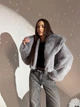 Укороченная шуба из меха 42-48 серый - изображение 3