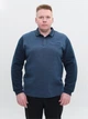 Поло мужское синее плотное длинный рукав 9506-03 3XL - изображение 6