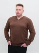 Свитер мужской коричневый тонкий кашемировый 20702-04-V M - изображение 1