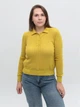 Поло женское горчичное вязаное длинный рукав 12502-05 ONE SIZE - изображение 6