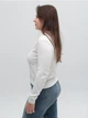 Поло женское белое вязаное с длинным рукавом 12544-02 ONE SIZE - изображение 2