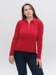 Поло жіноче червоне приталене довгий рукав 12543-04 ONE SIZE - зображення 1