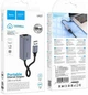 Адаптер Hoco UA37 Type-A to RJ45 Gigabit Ethernet Metal Gray - зображення 5