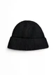 Шапка Patagonia зимняя чёрная унисекс с отворотом и логотипом PTG-004-BLK - изображение 3