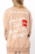 Костюм для дівчинки Love (світшот+штани) Liven 134 Бежевий uaclp-16537 (uacl-16537-238375) - изображение 5