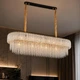 Хрустальная люстра VALESO подвесная овальная на семнадцать ламп E14 золото 33156-1200×400 - изображение 3