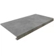 Ступенька из керамогранита Gptu 603 Grey Steptread Kapinos серая 8x598x318 мм - изображение 1
