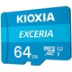 Карта памяти Kioxia microSDXC Exceria 64GB Class 10 UHS-I U1 V10 + SD Adapter (LMEX1L064GG2) [163981] - изображение 2