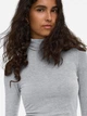 Гольф жіночий ONLY 15380914-Light Grey Melange S Сірий (5715907440488) - зображення 4