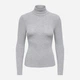 Гольф-водолазка жіноча ONLY 15380914-Light Grey Melange L Сіра (5715907440501) - зображення 5