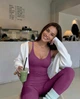 Женский спортивный комбинезон Nordvik Peach-Perfect Sculpt Фиолетовый L - изображение 6