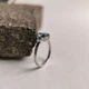 Серебряное кольцо с топазом Лондон Блю 0.963ct, вес изделия 2,26 гр (2178033) - изображение 2