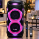 Портативная акустическая система ZPX ZX-7792 250 Вт, 2×10", Bluetooth, TWS, RGB LED, UHF-микрофон - изображение 1
