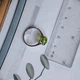 Серебряное кольцо с хризолітом nano 2.285ct, вес изделия 2,16 гр (60002170) - изображение 4