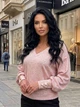 Кофта женская ангоровая, теплая, с пышными рукавами на манжете, нарядная, свободного кроя, Р-314/001, 42-46, Светлый розовый - изображение 1