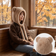 Женская зимняя шапка теплая One Size из искусственного меха для девочек и детей 54-58 см легкая повседневная Бежевый - изображение 2