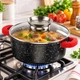 Кастрюля A-PLUS 2.4 л (1469) Круглая с Мраморным покрытием - изображение 4