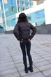 Куртка жіноча коротка з хутровим капюшоном 46р шоколадна з шоколадним хутром м-103 - зображення 2