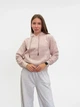 Жіноче однотонне худі на флісі Pink Daisy Пудровий M (7432) - зображення 1