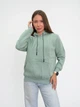 Жіноче однотонне худі на флісі Pink Daisy Оливковий L (7430) - зображення 1