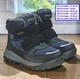 Зимние детские ботинки на липучках дутики для мальчика непромокаемые Waterproof ТОМ М 60112В черный с синим 30(стелька 19,3см) - изображение 10