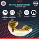 Капа OPRO термопластик доросла 11+ біла золота - зображення 2