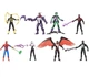 Набор Фигурок Марвел Веном Человек Паук 8 шт Marvel Spider-Man VenomVersus Epic World of Action Hasbro G1407 - изображение 3