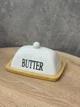 Маслянка керамічна на бамбуковій підставці з написом "BUTTER" - зображення 3