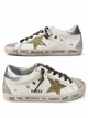 Женские кеды Golden Goose бело-серебристые из натуральной кожи с декоративной звездой в полной упаковке размер 36 - изображение 1