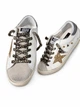Женские кеды Golden Goose бело-серебристые из натуральной кожи с декоративной звездой в полной упаковке размер 36 - изображение 4