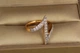 Кольцо Xuping Jewelry зигзаг с родием р 16 золотистое - изображение 2