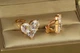 Сережки Xuping Jewelry Велике кришталеве серце 1,5 см золотисті - зображення 2