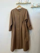 Женское длинное пальто Инсар со скрытой застежкой и карманами Modna KAZKA MKSH2351 - 54/56, Бежевий - изображение 2