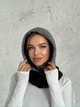 Капюшон капор букле з коміром та флісовою підкладкою WARM BUKLE темнно-сірий - зображення 4
