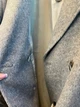 Женское длинное двубортное пальто свободного кроя с шерстью и альпакой RICA MARE MKRM4368 - 52, Сірий - изображение 7