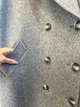 Жіноче довге двобортне пальто вільного крою з вовною та альпакою RICA MARE MKRM4368 - 46, Сірий - зображення 3